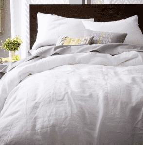 Comforter lying on bed