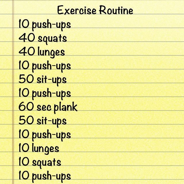 Daily Workout routines