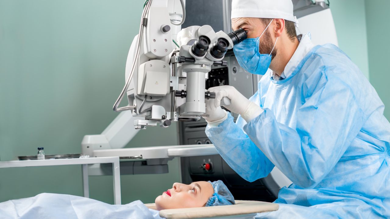 LASIK Eye Surgery In Operation theater 