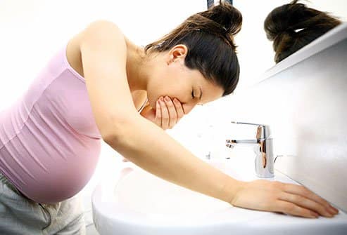 Pregnant Woman Throwing Up