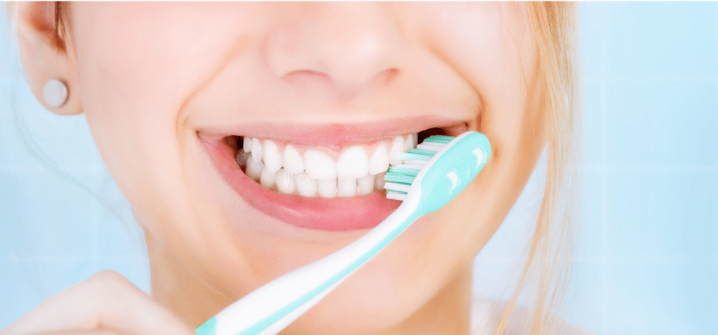 Girl Brushing Her Teeth
