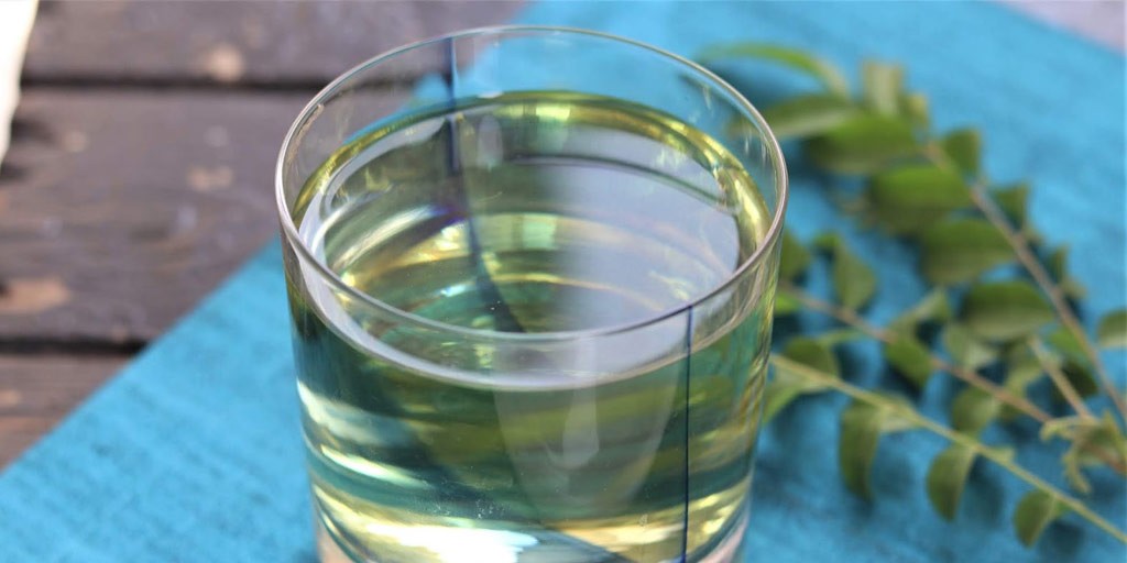 Curry Leaves in a Glass of Water