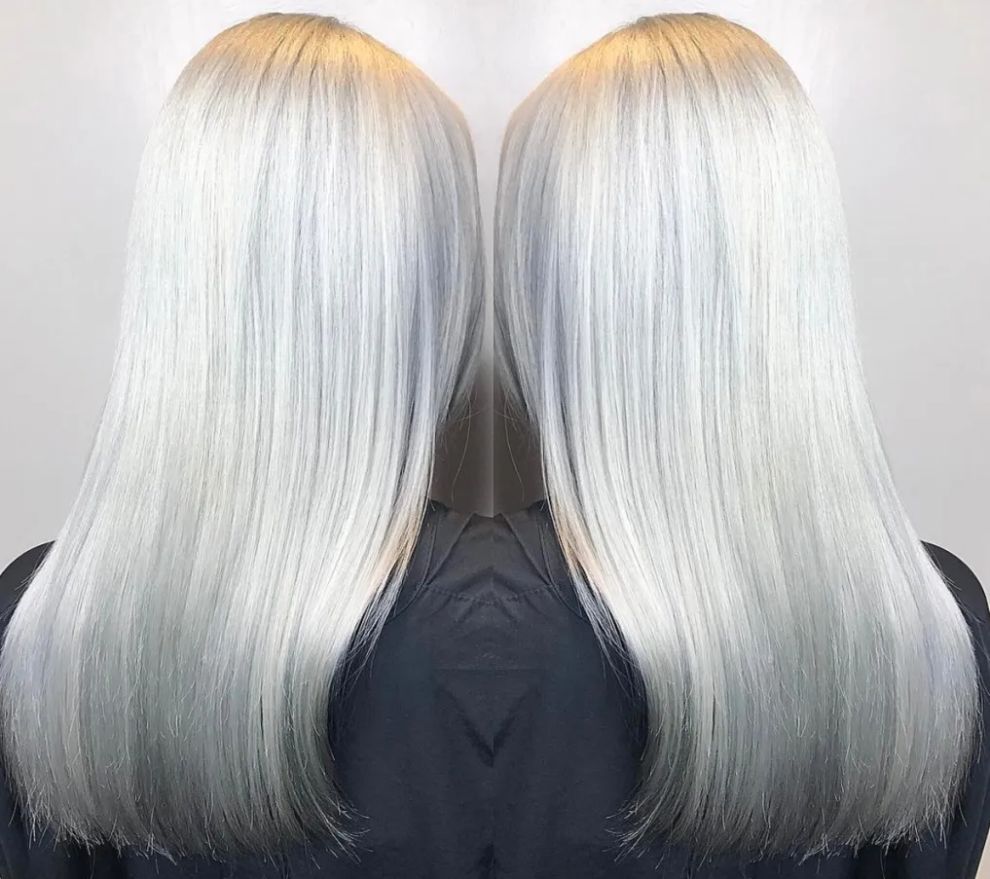 Girl Light Silver hairs
