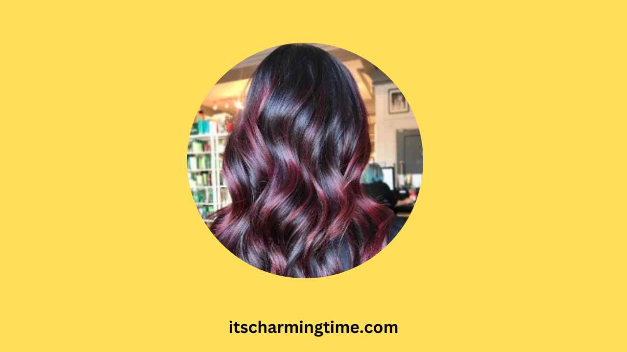 a girl with Cranberry Red hair color