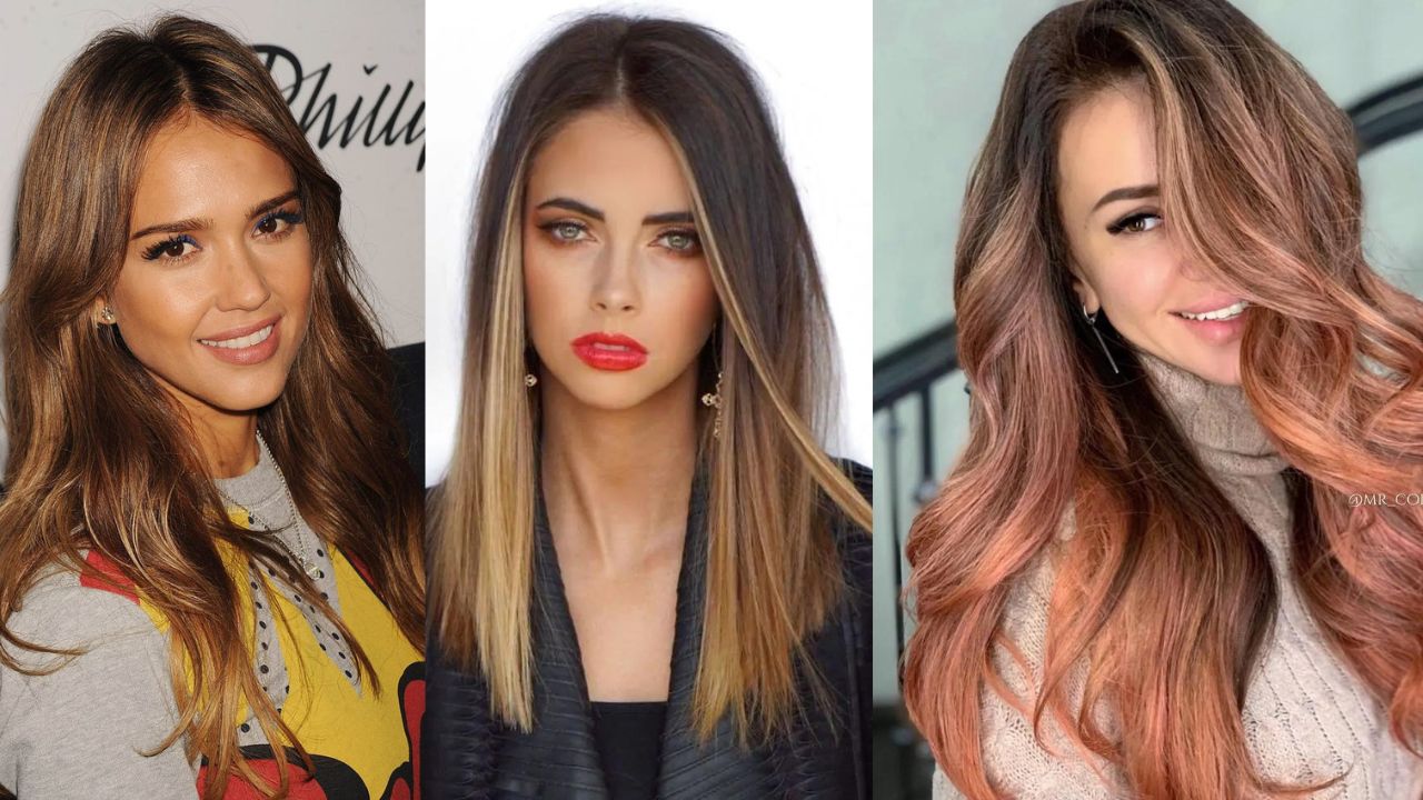 Best hair color Ideas for olive skin and brown eyes 