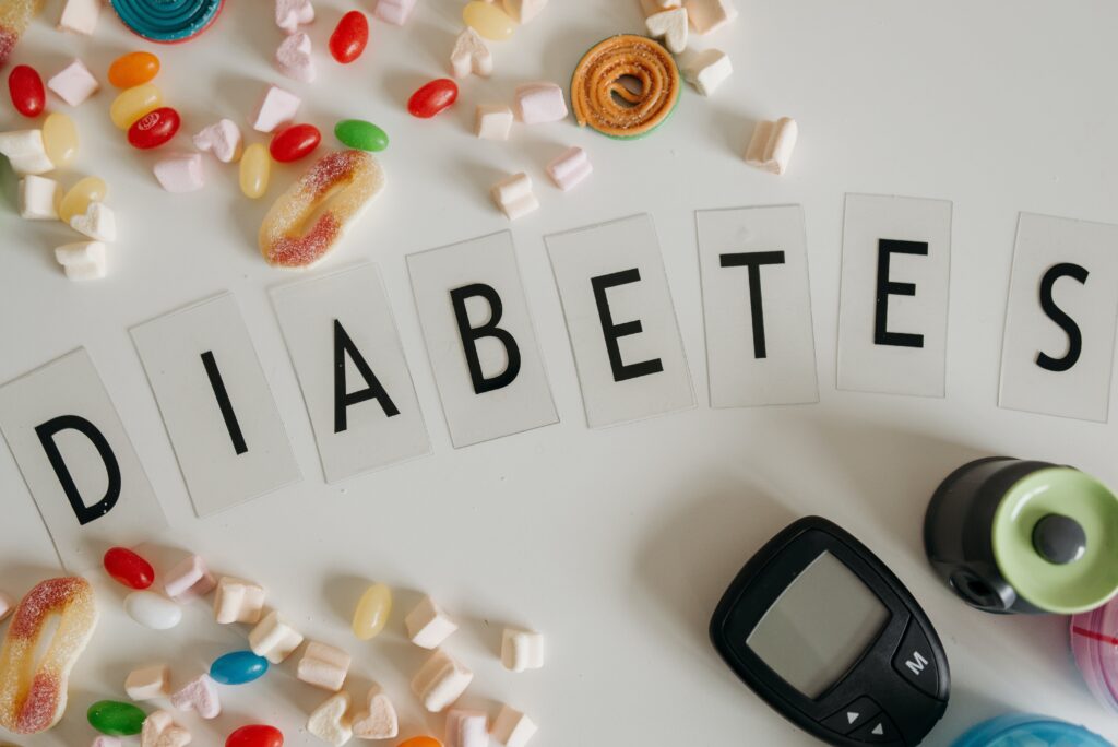 Diabetes written in letters